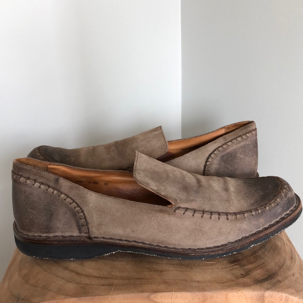 Like new suede John Varvatos loafers